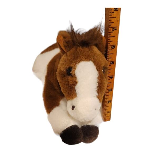 FAO Schwarz Plush Pinto Horse Pony Stuffed Animal Toy 13" Soft Brown And White - Picture 14 of 14